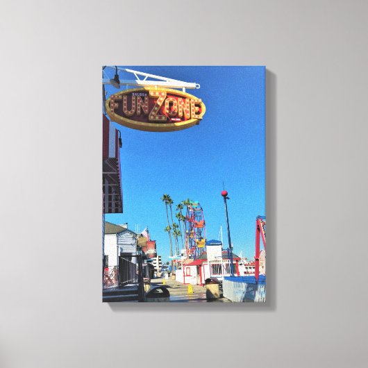 バルボアおもしろいゾーン、ニューポートビーチ、カリフォルニア キャンバスプリント (正面)