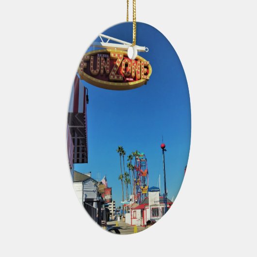 バルボアおもしろいゾーン、ニューポートビーチ、カリフォルニア セラミックオーナメント (右)