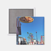 バルボアおもしろいゾーン、ニューポートビーチ、カリフォルニア マグネット (正面/裏面)