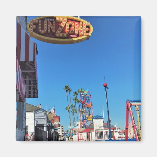 バルボアおもしろいゾーン、ニューポートビーチ、カリフォルニア マグネット (正面)