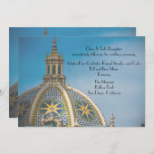 バルボアパークサンディエゴモザイクドーム披露宴メニュー 招待状 (正面/裏面)