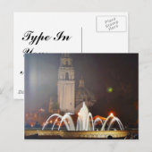 バルボアパークスタワーズファウンテンズナイト ポストカード (正面/裏面)