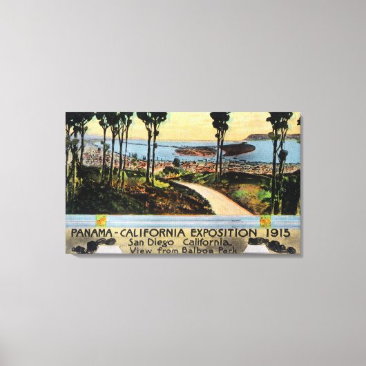 バルボアパークビューオブシティパナマCAエキスポ キャンバスプリント (正面)