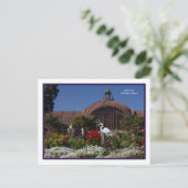 バルボアパークボタニカル建物エグレトフラワーフレーム ポストカード (スタンド正面)