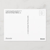 バルボアパークボタニカル建物エグレトフラワーフレーム ポストカード (裏面)