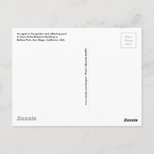 バルボアパークボタニカル建物エグレトフラワーフレーム ポストカード (裏面)