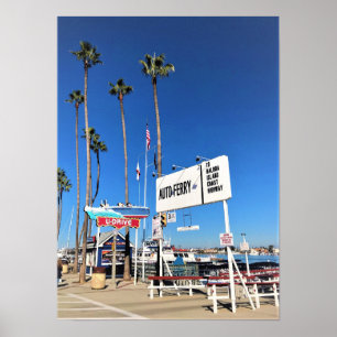 バルボア島フェリー、ニューポートビーチ、カリフォルニア ポスター