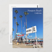 バルボア島フェリー、ニューポートビーチ、カリフォルニア ポストカード (正面/裏面)