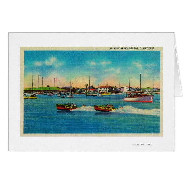 バルボア州、カリフォルニア州バルボア州でのスピードボート (正面横)