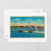 バルボア州、カリフォルニア州バルボア州でのスピードボート ポストカード (正面/裏面)