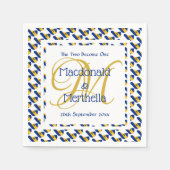 バルボドス カスタム モノグラム ウェディング セレブレーション ペーパー スタンダードカクテルナプキン (正面)