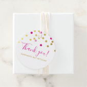 バルミツワーかわいらしグラム紙吹雪スポット金ゴールドピンク フェイバータグ (インサイチュ)