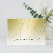 バルミツワーきらめく渦巻き結晶RSVP付 出欠カード (スタンド正面)