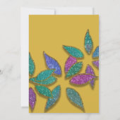 バルミツワーのカラフル星に輝く花びら 招待状 (裏面)