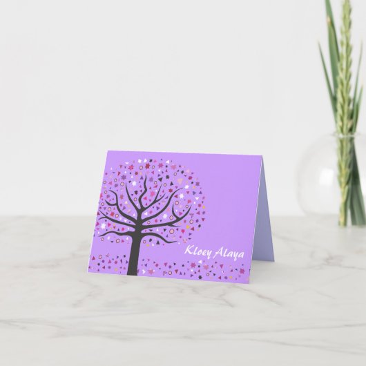 バルミツワーのサンキューカードAbstactの生命の樹 サンキューカード (正面)