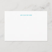 バルミツワーの披露宴緑のティール(緑がかった色)の青い生命の樹 エンクロージャーカード (裏面)