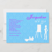 バルミツワーの招待状の芸術のテーマの誕生日 招待状 (正面)