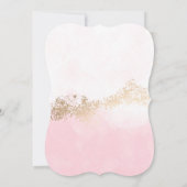 バルミツワーの招待状|のピンク及び金ゴールドのグリッター01 招待状 (裏面)