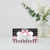 バルミツワーの招待状-フランス人の弓点の渦巻 プレイスカード (スタンド正面)