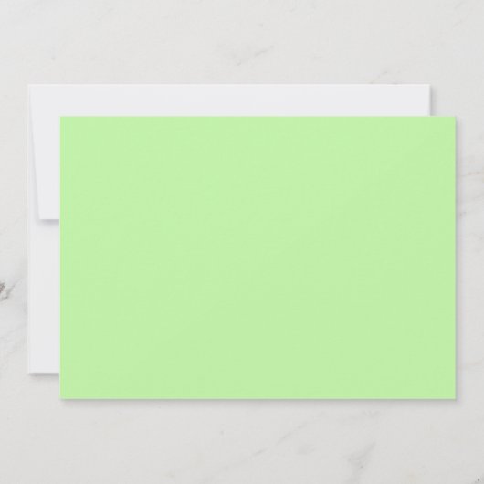 バルミツワーの明るい緑のネオンの日を保存 招待状 (裏面)