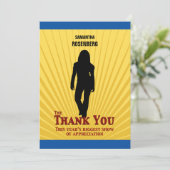 バルミツワーの映画俳優のサンキューカードの黄色の青 サンキューカード (スタンド正面)