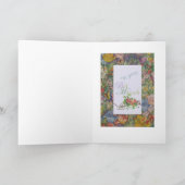 バルミツワーの花の蝶挨拶 カード (内部)