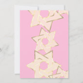 バルミツワーの金ゴールド星ダビデの任意の色 招待状 (裏面)