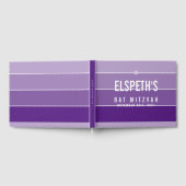 バルミツワーはっきりしたモダングラデーションブロック紫 ゲストブック (全面)