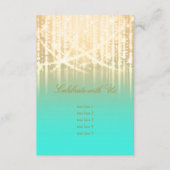 バルミツワーアクアグリーンと金ゴールドスパークリライト 招待状 (正面)