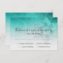 バルミツワーアクアスター・オブ・デイビッド・グリッタリーRSVP