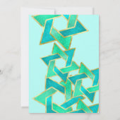 バルミツワーアクアターコイズスターオブデイビッド 招待状 (裏面)