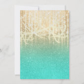 バルミツワーアクア金ゴールドエキストラスパークリ 招待状 (裏面)