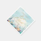 バルミツワーアンダーザシービーチ12th 13誕生日 スタンダードカクテルナプキン (角)