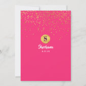 バルミツワーウォーターカラーグリッター招待状 招待状 (裏面)