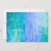 バルミツワーウォーターカラーストリークスブルースターオブデイビッド 招待状 (裏面)