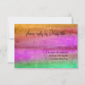 バルミツワーウォーターカラーストリークス 出欠カード (正面)