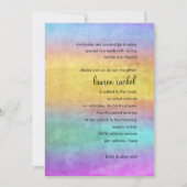 バルミツワーウォーターカラーストリークス 招待状 (正面)