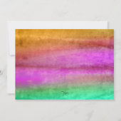 バルミツワーウォーターカラーストリークス 招待状 (裏面)