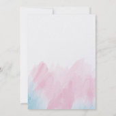 バルミツワーウォーターカラー招待状 招待状 (裏面)