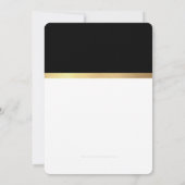 バルミツワーウルトラモダントレンディーブスタイリッシュラック金ゴールド 招待状 (裏面)