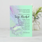 バルミツワーエレガント仮装アクアとパープル 招待状 (スタンド正面)