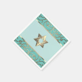 バルミツワーエレガント選択カラーズ金ゴールドFiligree スタンダードカクテルナプキン (角)