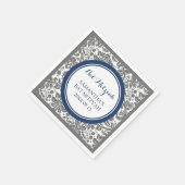 バルミツワーカスタムナプキングレーブルーダマスク スタンダードカクテルナプキン (角)