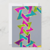 バルミツワーカラフルスター・オブ・デイビッド 招待状 (裏面)