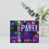 バルミツワーカラフルバー(ユダヤ教の)バル・ミツバーパーティー 招待状 (スタンド正面)