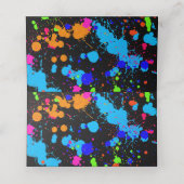 バルミツワーカラフル絵を描(ばちゃばちゃ)跳ねるカスタム プレイスカード (内部開封)