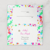 バルミツワーカラフル絵を描(ばちゃばちゃ)跳ねるカスタム プレイスカード (外部開封)