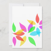 バルミツワーカラフル花びら 招待状 (裏面)