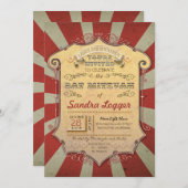 バルミツワーカーニバルまたはサーカス 招待状 (正面/裏面)