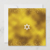 バルミツワーガーリーターコイズウォーターカラー&ゴールドフォイル セーブザデート (裏面)